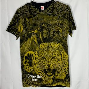 Chichen Itza Mexico short sleeve printed top.